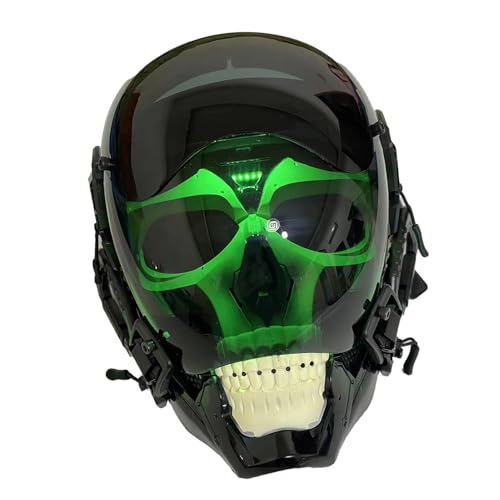 SEAFRONT Verstellbarer Cyberpunk -Helm mit Sprachbedienung, Leuchtender Schädel, Leuchtender Cosplay -Helm für Männer Frauen, Kostümzubehör für DJ -Partys SEAFRONT Verstellbarer Cyberpunk -Helm mit Sprachbedienung, Leuchtender Schädel, Leuchtender Cosplay -Helm für Männer Frauen, Kostümzubehör für DJ -Partys von SEAFRONT
