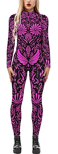 SEAUR Halloween Kostüm Damen Roboter Cosplay Catsuit Overall Knochen Anzug Karneval S von SEAUR