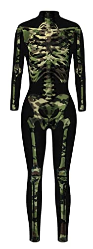 SEAUR Halloween Kostüm Damen Skelett Cosplay Catsuit Overall Knochen Anzug Karneval M SEAUR Halloween Kostüm Damen Skelett Cosplay Catsuit Overall Knochen Anzug Karneval M von SEAUR