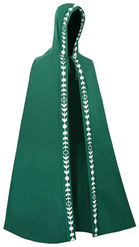 SEAUR Halloween Umhang Kinder mit Kapuze Muster Mittelalter Kapuzenumhang Vampir Cape Mantel Fasching Karneval Kostüm für Jungen Mädchen - 120(110-120) von SEAUR