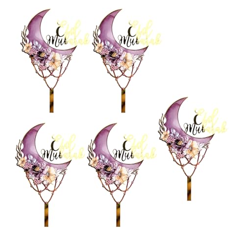5pcs Eid Theme Cake Dekorationen Set Cupcake Toppers Cake Picks Kuchenzubehör Acryltextur Für Festival Geeignet 5pcs Eid Theme Cake Dekorationen Set Cupcake Toppers Cake Picks Kuchenzubehör Acryltextur Für Festival Geeignet von SEAYACK