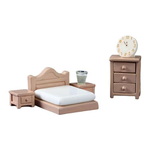 Miniaturmöbel Set Sofa Couchtisch Kaffeetasse Set Für Dollhouses Wohnzimmer Und Balkon Mit Dekoration von SEAYACK