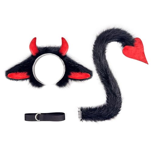 SEAYACK 1/2pcs Animal Yaks Kostüm Set Mit Yaks Ohren Stirnband Yaks Schwanzzubehör Für Halloween Kostümparty Requisiten SEAYACK 1/2pcs Animal Yaks Kostüm Set Mit Yaks Ohren Stirnband Yaks Schwanzzubehör Für Halloween Kostümparty Requisiten von SEAYACK