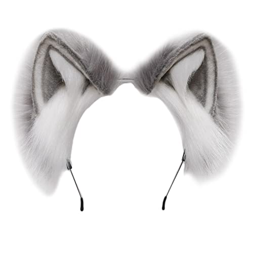 SEAYACK Anime Stirnband mit Plüsch Ohr Cosplay Kopfbedeckung Kostüm Zubehör Wolf für Ohr Stirnband Halloween Party SEAYACK Anime Stirnband mit Plüsch Ohr Cosplay Kopfbedeckung Kostüm Zubehör Wolf für Ohr Stirnband Halloween Party von SEAYACK