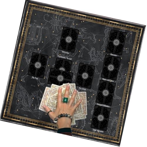 SEAYACK Divinations Tischdecke Lesekarte Astrologys Tarot Karte Tischdecke Altars Stoff Givinationen Brettspielzubehör SEAYACK Divinations Tischdecke Lesekarte Astrologys Tarot Karte Tischdecke Altars Stoff Givinationen Brettspielzubehör von SEAYACK
