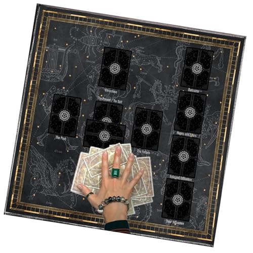 SEAYACK Divinations Tischdecke Lesekarte Astrologys Tarot Karte Tischdecke Altars Stoff Givinationen Brettspielzubehör SEAYACK Divinations Tischdecke Lesekarte Astrologys Tarot Karte Tischdecke Altars Stoff Givinationen Brettspielzubehör von SEAYACK