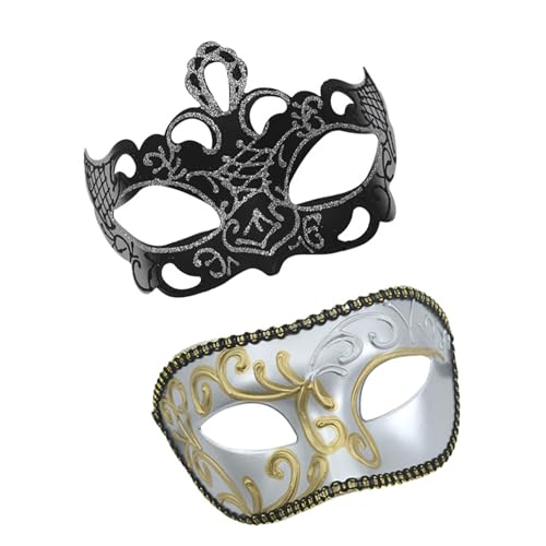 SEAYACK Ehepaar Masquerade Maske Pailletten Maskerade Eyemask Halbgesicht Halloween Kostümmaske Für Frauen Männer Halloween Hochzeit Abschlussball SEAYACK Ehepaar Masquerade Maske Pailletten Maskerade Eyemask Halbgesicht Halloween Kostümmaske Für Frauen Männer Halloween Hochzeit Abschlussball von SEAYACK