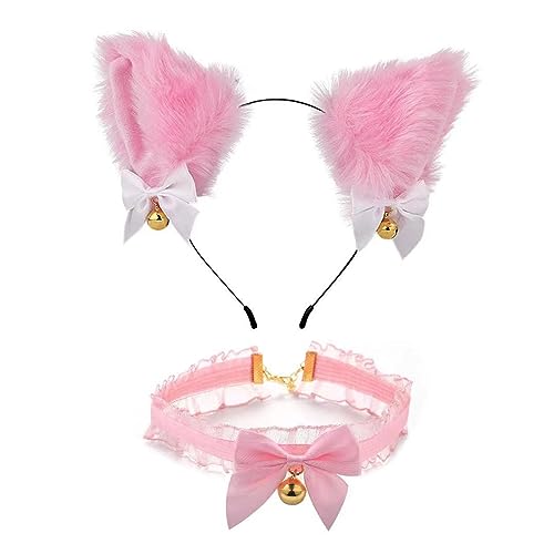 SEAYACK Fuchs-Katzen-Kostüm-Set, Katzenohren, Stirnband, Spitzen-Choker für Erwachsene und Kinder, Halloween, Weihnachten, Tier-Cosplay-Zubehör SEAYACK Fuchs-Katzen-Kostüm-Set, Katzenohren, Stirnband, Spitzen-Choker für Erwachsene und Kinder, Halloween, Weihnachten, Tier-Cosplay-Zubehör von SEAYACK
