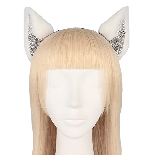 SEAYACK Haarreif für Erwachsene und Kinder, Strass, Ohren, Plüsch, Haarreif, Live-Übertragung, Weihnachten, Cosplay, Party, Kopfschmuck SEAYACK Haarreif für Erwachsene und Kinder, Strass, Ohren, Plüsch, Haarreif, Live-Übertragung, Weihnachten, Cosplay, Party, Kopfschmuck von SEAYACK