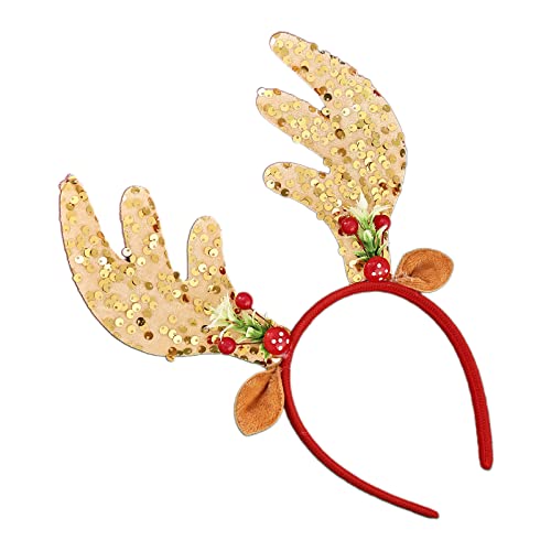 SEAYACK Haarreif mit Pailletten, Weihnachtsgeweih, schöne Haarreif, Aufführungen, Kopfschmuck, Festival, Party, Kostüm, Requisiten SEAYACK Haarreif mit Pailletten, Weihnachtsgeweih, schöne Haarreif, Aufführungen, Kopfschmuck, Festival, Party, Kostüm, Requisiten von SEAYACK