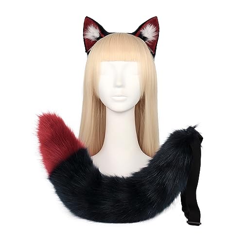 SEAYACK Ohren und Schwanz Set pelzige Katzen Ohren Stirnband mit Schwanz Kätzchen Anime Ohren Halloween Cosplay Party Kostüme SEAYACK Ohren und Schwanz Set pelzige Katzen Ohren Stirnband mit Schwanz Kätzchen Anime Ohren Halloween Cosplay Party Kostüme von SEAYACK
