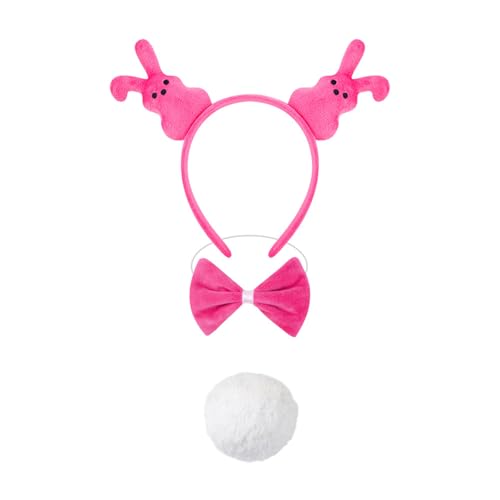 SEAYACK Osterbasencostume Set Frauenkaninchen Ohren Stirnband Bowtie Tutus Rock Bunnies Schwanzzubehör Für Halloween Party SEAYACK Osterbasencostume Set Frauenkaninchen Ohren Stirnband Bowtie Tutus Rock Bunnies Schwanzzubehör Für Halloween Party von SEAYACK