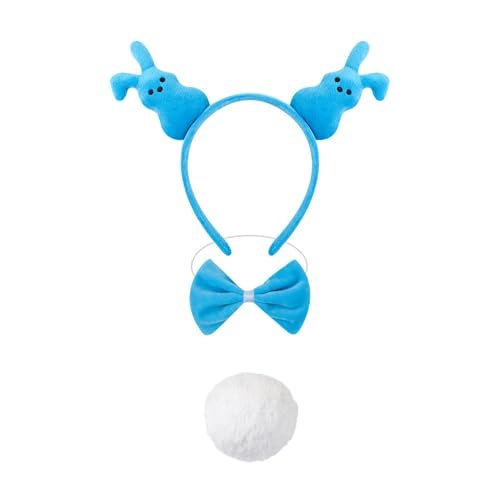 SEAYACK Osterbasencostume Set Frauenkaninchen Ohren Stirnband Bowtie Tutus Rock Bunnies Schwanzzubehör Für Halloween Party SEAYACK Osterbasencostume Set Frauenkaninchen Ohren Stirnband Bowtie Tutus Rock Bunnies Schwanzzubehör Für Halloween Party von SEAYACK