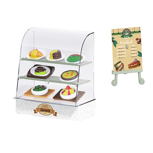 SEAYACK Plastik Miniatur Bäckerei Shop Szenendekoration Set Mit Kuchenanzeige Und Spielzeugspielzeug Für Handwerksmodellprojekte Spielen SEAYACK Plastik Miniatur Bäckerei Shop Szenendekoration Set Mit Kuchenanzeige Und Spielzeugspielzeug Für Handwerksmodellprojekte Spielen von SEAYACK