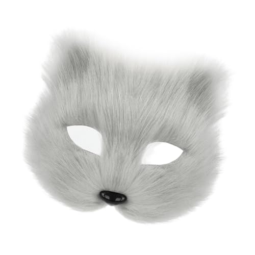 SEAYACK Plüschtierkatzen Maske Pelztier Halbe Gesicht Maskerade Halbgesicht Maske Für Männer Frauen Maskerade Halloween Cosplay Party SEAYACK Plüschtierkatzen Maske Pelztier Halbe Gesicht Maskerade Halbgesicht Maske Für Männer Frauen Maskerade Halloween Cosplay Party von SEAYACK
