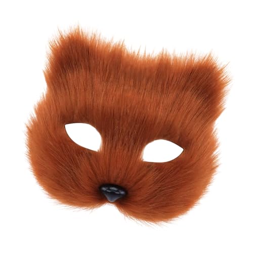 SEAYACK Plüschtierkatzen Maske Pelztier Halbe Gesicht Maskerade Halbgesicht Maske Für Männer Frauen Maskerade Halloween Cosplay Party SEAYACK Plüschtierkatzen Maske Pelztier Halbe Gesicht Maskerade Halbgesicht Maske Für Männer Frauen Maskerade Halloween Cosplay Party von SEAYACK