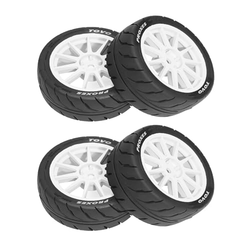 SEAYACK Set Von 4 Fernbedienungs Steuerradreifen Für Crawler Automodell Gummi Radreifen Für Fernbedienungszubehör von SEAYACK