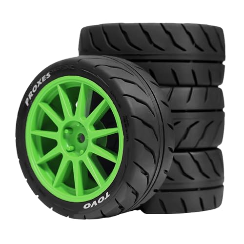 SEAYACK Set Von 4 Fernbedienungs Steuerradreifen Für Crawler Automodell Gummi Radreifen Für Fernbedienungszubehör SEAYACK Set Von 4 Fernbedienungs Steuerradreifen Für Crawler Automodell Gummi Radreifen Für Fernbedienungszubehör von SEAYACK