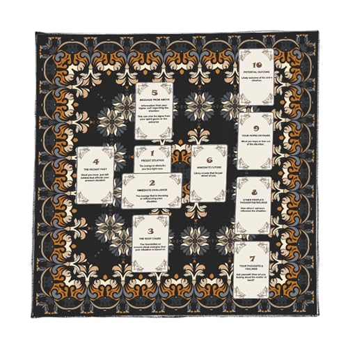 SEAYACK Stoffkartentisch Karten Tuch Wandtee Leseberichtung Tarotkarte Tischdecke Altäre Stoff Einfach Zu Bedienen von SEAYACK