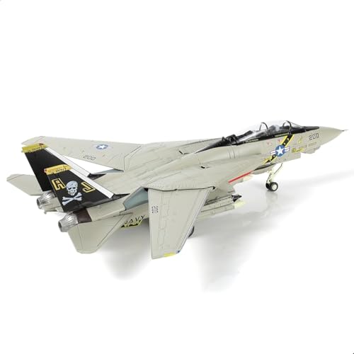 SEBUNAS 1:100 Scale F14 Tomcat Aircraft Model US Navy Jolly Roger VF-84 Fighter Jet Metal Diecast Airplane Model Kit with Stand for Aviation Military Enthusiasts Adults Collection or Gift SEBUNAS 1:100 Scale F14 Tomcat Aircraft Model US Navy Jolly Roger VF-84 Fighter Jet Metal Diecast Airplane Model Kit with Stand for Aviation Military Enthusiasts Adults Collection or Gift von SEBUNAS