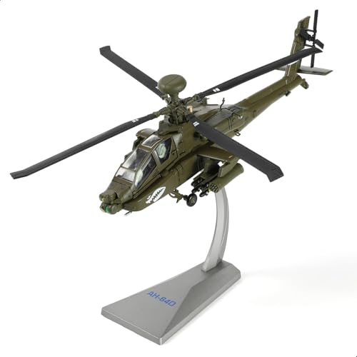 SEBUNAS AH-64 Apache Hubschrauber Modell Klassisch Morden U.S. Fighter Militär Metall Druckguss Flugzeug Modellbausatz für Erwachsene Sammlung oder Geschenk von SEBUNAS
