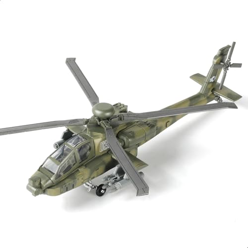 SEBUNAS AH-64 Armeehubschrauber-Modellbausatz im Maßstab 1:72, Plastikspielzeug zum Zusammenbauen, Militärhubschraubermodell für Erwachsene und Kinder (25 Teile) von SEBUNAS