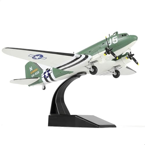 SEBUNAS Douglas C-47 Skytrain Militär-Transportflugzeug Modell Dakota WWll Hump Route Transportflugzeug Militär Metall Druckguss Flugzeug Modellbausatz für Erwachsene Sammlung und Geschenk SEBUNAS Douglas C-47 Skytrain Militär-Transportflugzeug Modell Dakota WWll Hump Route Transportflugzeug Militär Metall Druckguss Flugzeug Modellbausatz für Erwachsene Sammlung und Geschenk von SEBUNAS
