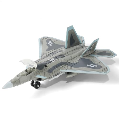 SEBUNAS F-22 Raptor Kampfjet, Maßstab 1:72, Schnellbau-Modellbausatz, Kunststoff, Militär-F22-Spielzeugflugzeug, Montageflugzeugmodell mit Ständer (22 Teile) von SEBUNAS