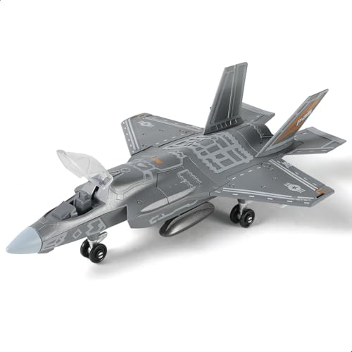 SEBUNAS F-35 Fighter Jet Modellbausatz im Maßstab 1:72 Kunststoff Militär F35 Flugzeug Montage Flugzeugmodell mit Ständer Sammlung oder Geschenk für Erwachsene und Kinder (36 Teile) von SEBUNAS