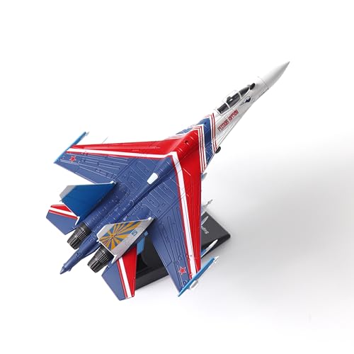SEBUNAS Sukhoi Su-35 Super Flanker Air Superiority Fighter Jet Modell Russian Knights Zuverlässiger Kämpfer Militär Metall Druckguss Flugzeug Modellbausatz für Erwachsene Sammlung oder Geschenk von SEBUNAS