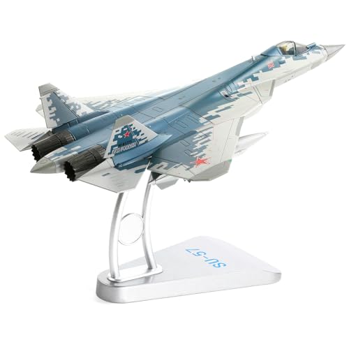SEBUNAS Sukhoi Su-57 Mehrzweck-Kampfflugzeug-Modell der fünften Generation im Maßstab 1:72, Russland, zuverlässiger Stealth-Kämpfer, Militär, Metalldruckguss, Flugzeugmodellbausatz für SEBUNAS Sukhoi Su-57 Mehrzweck-Kampfflugzeug-Modell der fünften Generation im Maßstab 1:72, Russland, zuverlässiger Stealth-Kämpfer, Militär, Metalldruckguss, Flugzeugmodellbausatz für von SEBUNAS