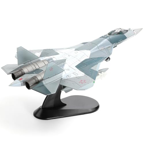 SEBUNAS Sukhoi Su-57 Mehrzweck-Kampfflugzeugmodell der fünften Generation im Maßstab 1:100, Russland, zuverlässiger Stealth-Kämpfer, Militär, Metalldruckguss, Flugzeugmodellbausatz für SEBUNAS Sukhoi Su-57 Mehrzweck-Kampfflugzeugmodell der fünften Generation im Maßstab 1:100, Russland, zuverlässiger Stealth-Kämpfer, Militär, Metalldruckguss, Flugzeugmodellbausatz für von SEBUNAS