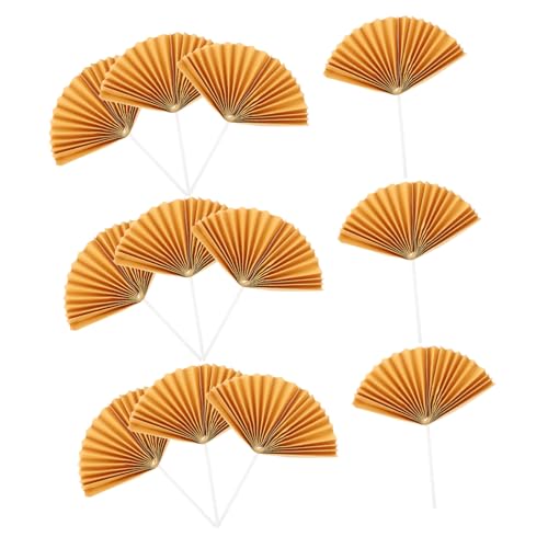 SECFOU 16 Stück Teiliges Cake Picks Papierfächer Tortendeko Gold Geburtstagsdeko Cupcake Topper Klassisch Festlich für Geburtstag Hochzeit Party SECFOU 16 Stück Teiliges Cake Picks Papierfächer Tortendeko Gold Geburtstagsdeko Cupcake Topper Klassisch Festlich für Geburtstag Hochzeit Party von SECFOU