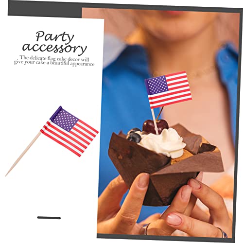 SECFOU 200 Stück Party Toothpick Flags mit Country Flags Papier Zahnstocher Fähnchen Vielseitige Cupcake Topper für Geburtstagsfeier und Festliche Dekoration von SECFOU