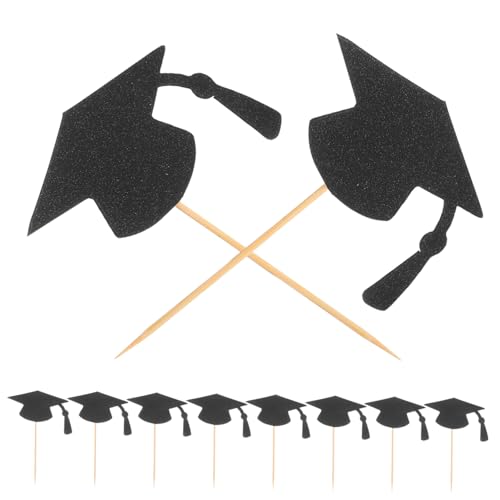 SECFOU 24 Stück Kuchendekoration der Abschlusssaison Dekorationen für Abschlusskappen College-Abschlussdekorationen Abschlusskappe TOPPER Kucheneinsatz für Abschlusssaison Papier Schwarz SECFOU 24 Stück Kuchendekoration der Abschlusssaison Dekorationen für Abschlusskappen College-Abschlussdekorationen Abschlusskappe TOPPER Kucheneinsatz für Abschlusssaison Papier Schwarz von SECFOU