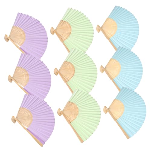 SECFOU 9 Stück Teiliges DIY Faltfächer aus Papier und Blanko Handventilatoren zum Bemalen für Faltbare Bastel-fächer in Pastellfarben Malzubehör für Jungen und Mädchen SECFOU 9 Stück Teiliges DIY Faltfächer aus Papier und Blanko Handventilatoren zum Bemalen für Faltbare Bastel-fächer in Pastellfarben Malzubehör für Jungen und Mädchen von SECFOU