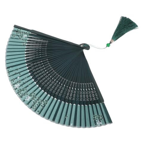 SECFOU Faltbarer Handfächer aus Holz mit Blumenmuster Vintage Chinesischer Fächer für Tanz Dekoration und Sommer Leichter Faltbarer Handventilator mit Eleganter Quaste als Geschenk oder SECFOU Faltbarer Handfächer aus Holz mit Blumenmuster Vintage Chinesischer Fächer für Tanz Dekoration und Sommer Leichter Faltbarer Handventilator mit Eleganter Quaste als Geschenk oder von SECFOU