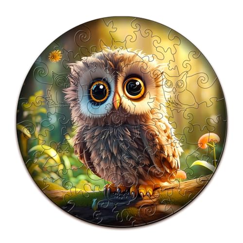 SECOGM Holzpuzzle Kinder, Niedlich Eule Puzzle für Kinder ab 3 Jahren, Unregelmäßiges Großteile-Puzzle 50 Teilen, Vorschul-Lernpädagogisches Puzzle - 50pcs,29×29 cm SECOGM Holzpuzzle Kinder, Niedlich Eule Puzzle für Kinder ab 3 Jahren, Unregelmäßiges Großteile-Puzzle 50 Teilen, Vorschul-Lernpädagogisches Puzzle - 50pcs,29×29 cm von SECOGM