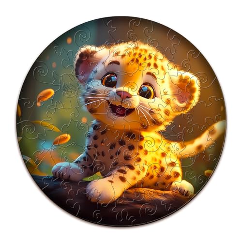 SECOGM Holzpuzzle Kinder, Niedlich Leopard Puzzle für Kinder ab 3 Jahren, Unregelmäßiges Großteile-Puzzle 50 Teilen, Vorschul-Lernpädagogisches Puzzle - 50pcs,29×29 cm SECOGM Holzpuzzle Kinder, Niedlich Leopard Puzzle für Kinder ab 3 Jahren, Unregelmäßiges Großteile-Puzzle 50 Teilen, Vorschul-Lernpädagogisches Puzzle - 50pcs,29×29 cm von SECOGM