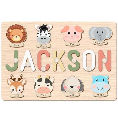 Personalisiertes Puzzle mit Namen, Personalisiert Holzpuzzle Geschenke mit Eingraviertem Text, Holzpuzzle Englisch Lernen 1,2,3 Jahre, Personalisierte Geschenke Baby Personalisiertes Puzzle mit Namen, Personalisiert Holzpuzzle Geschenke mit Eingraviertem Text, Holzpuzzle Englisch Lernen 1,2,3 Jahre, Personalisierte Geschenke Baby von SECOGM