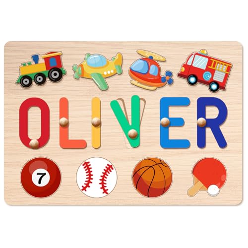 Personalisiertes Puzzle mit Namen, Personalisiert Holzpuzzle Geschenke mit Eingraviertem Text, Holzpuzzle Montessori Spielzeug 1,2,3 Jahre, Personalisierte Geschenke Baby Personalisiertes Puzzle mit Namen, Personalisiert Holzpuzzle Geschenke mit Eingraviertem Text, Holzpuzzle Montessori Spielzeug 1,2,3 Jahre, Personalisierte Geschenke Baby von SECOGM