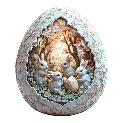 SECOGM Holzpuzzle Erwachsene, 100 Teile Eierschalenwelt Ostern-2 Holz Puzzle Erwachsene, 21.5x21.5cm Wooden Puzzle, Unregelmäßige Form, Premium-Holzpuzzle Geschenkbox SECOGM Holzpuzzle Erwachsene, 100 Teile Eierschalenwelt Ostern-2 Holz Puzzle Erwachsene, 21.5x21.5cm Wooden Puzzle, Unregelmäßige Form, Premium-Holzpuzzle Geschenkbox von SECOGM