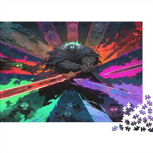 Colourful Devil Swordsman 1000 Puzzle Impossible Demon Swordsman Puzzles Geschicklichkeitsspiel Farbenfrohes Geschenk, Erwachsenen Herausforderndes Raumdekoration Detailreiches Lernspiel 1000pcs (75 von SEDOXX