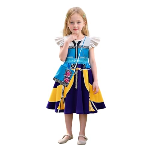 Kpop Kostüm Cosplay Mädchen, Kpop 3D Druck Kleid Cosplay Outfit mit Rüschenärmeln Halloween Kostüme Verkleidung für Party Karneval (Stil 3, 140cm) von SEDVBWA