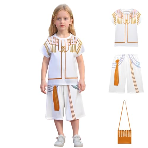 Kpop Kostüm Cosplay Mädchen, Kpop Cosplay 2PCS Weiß Outfit Komplettes Set mit Tasche, Halloween Kostüme Verkleidung für Party Karneval (Style 2, 120) von SEDVBWA