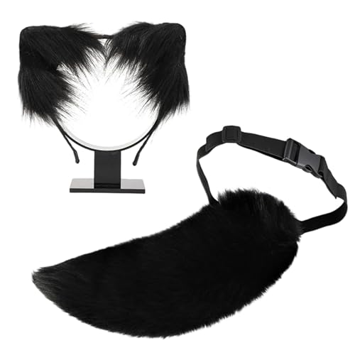 SEEOR Tierkostüm-Set, Plüsch, Tierohren, Stirnband, pelziger Schwanz, für Damen, Mädchen, Maskerade, Weihnachten, Halloween, Cosplay-Zubehör SEEOR Tierkostüm-Set, Plüsch, Tierohren, Stirnband, pelziger Schwanz, für Damen, Mädchen, Maskerade, Weihnachten, Halloween, Cosplay-Zubehör von SEEOR