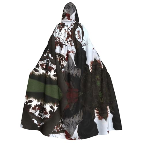 SEFZCXDN (Backyard Chickens) Unisex Kapuzenumhang Umhang Halloween Weihnachten Cosplay Kostüme für Erwachsene von SEFZCXDN