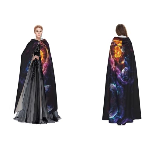SEFZCXDN (Beautiful Galaxy) Unisex Kapuzenumhang Umhang Halloween Weihnachten Fancy Cape Kostüme für Erwachsene von SEFZCXDN