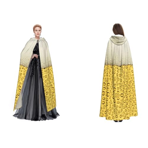 SEFZCXDN (Beer Bubble) Unisex Kapuzenumhang Umhang Halloween Weihnachten Fancy Cape Kostüme für Erwachsene von SEFZCXDN