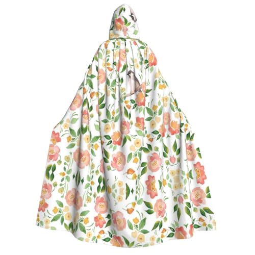SEFZCXDN (Blume und Vogel) Unisex Kapuzenumhang Umhang Umhang Halloween Weihnachten Cosplay Kostüme für Erwachsene von SEFZCXDN